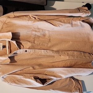 Casual Tan Button-Up Shirt